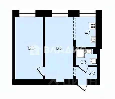 2-к кв. Санкт-Петербург Каменноостровский просп., 64И (34.3 м) - Фото 2