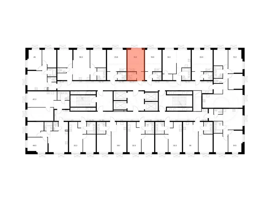 Квартира-студия, 19,9 м, 13/33 эт. - Фото 1