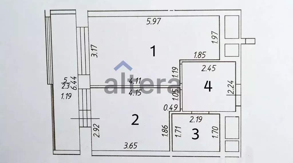1-к кв. Татарстан, Казань Бухарская ул., 32к3 (40.0 м) - Фото 2