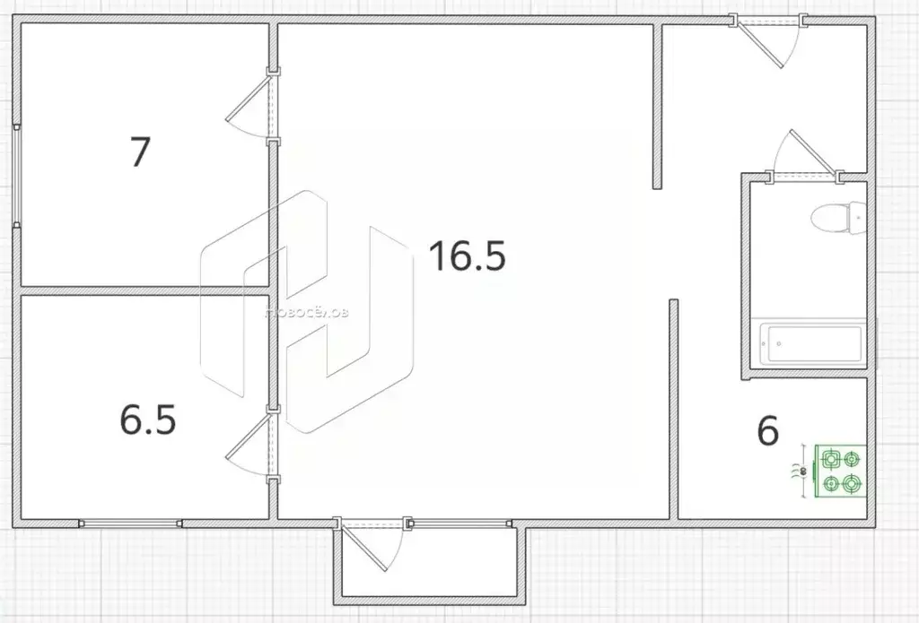 2-к кв. Мордовия, Рузаевка ул. Маяковского, 139 (42.2 м) - Фото 1