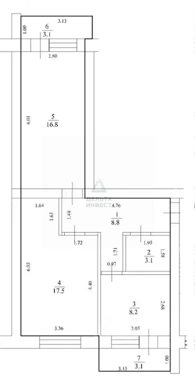 2-к кв. Башкортостан, Иглинский сельсовет, с. Иглино ул. Строителей, ... - Фото 1