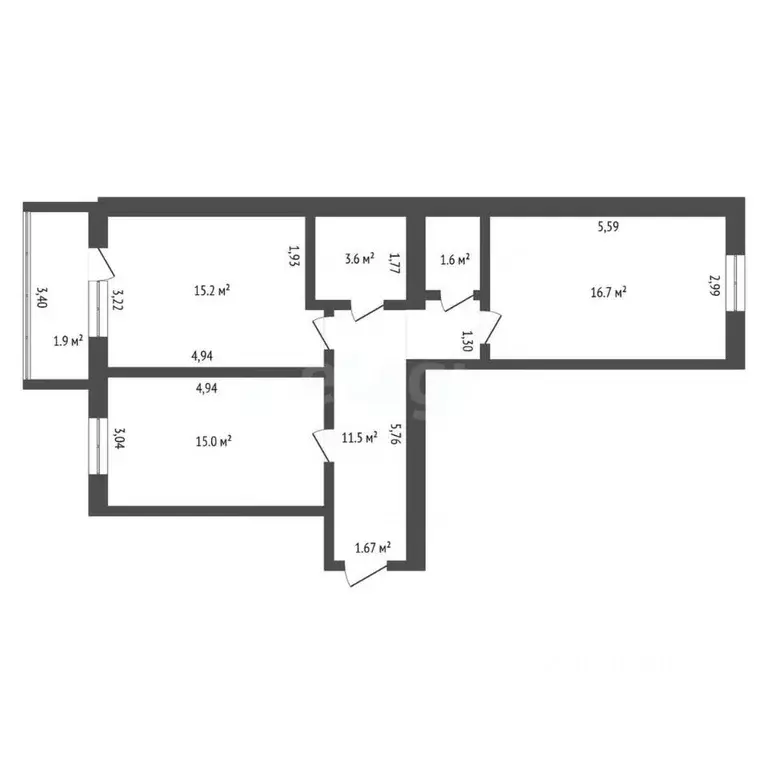 2-к кв. Амурская область, Благовещенск Игнатьевское ш., 10/4 (63.6 м) - Фото 2