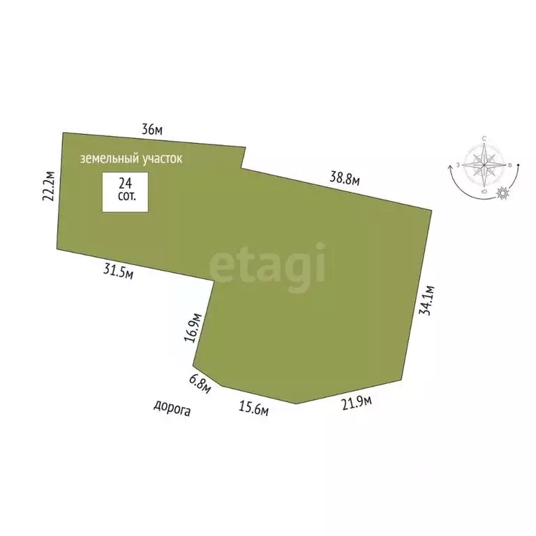 Участок в Кемеровская область, Кемеровский муниципальный округ, с. ... - Фото 2