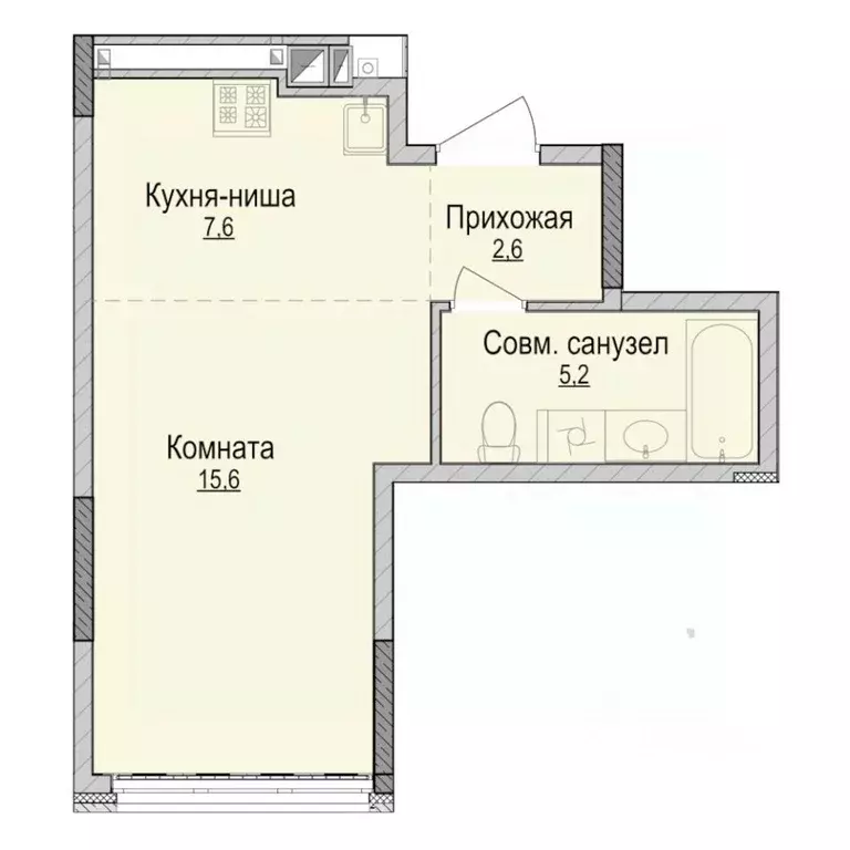 Студия Удмуртия, Ижевск Камбарская ул., 94к4 (30.6 м) - Фото 0