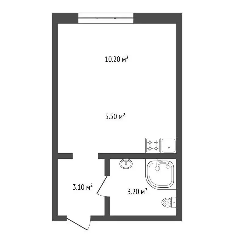 Квартира-студия: Благовещенск, ЖК Зея Парк, 4 (22 м) - Фото 1