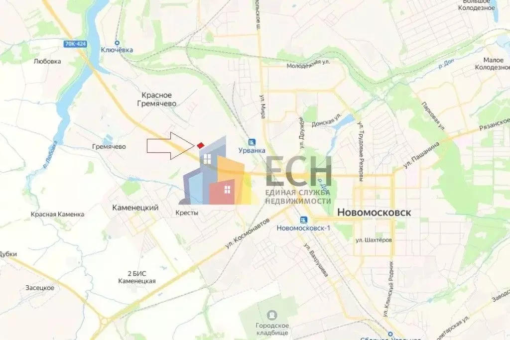 Участок в Тульская область, Новомосковск городской округ, д. Красное ... - Фото 2