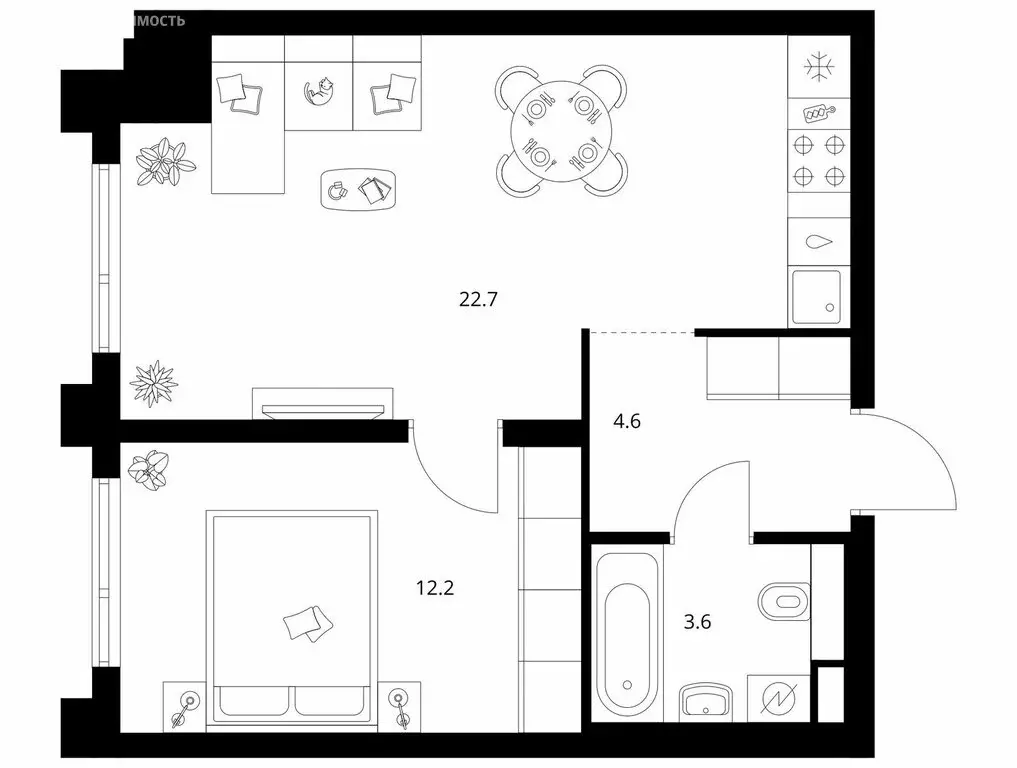 1-комнатная квартира: Зеленоград, Георгиевский проспект, 27к1 (43.1 м) - Фото 1