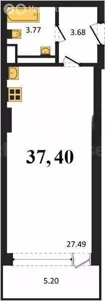 1-комнатная квартира: Севастополь, Парковая улица, 5 (37.4 м) - Фото 1