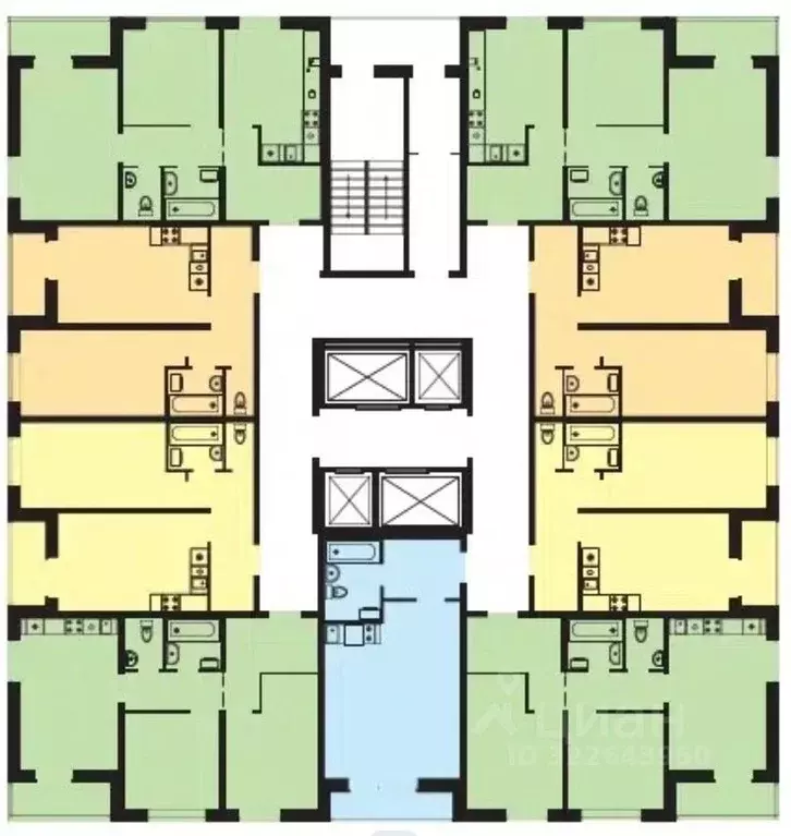 1-к кв. Чувашия, Чебоксары ул. П.В. Дементьева, поз1 (43.0 м) - Фото 1