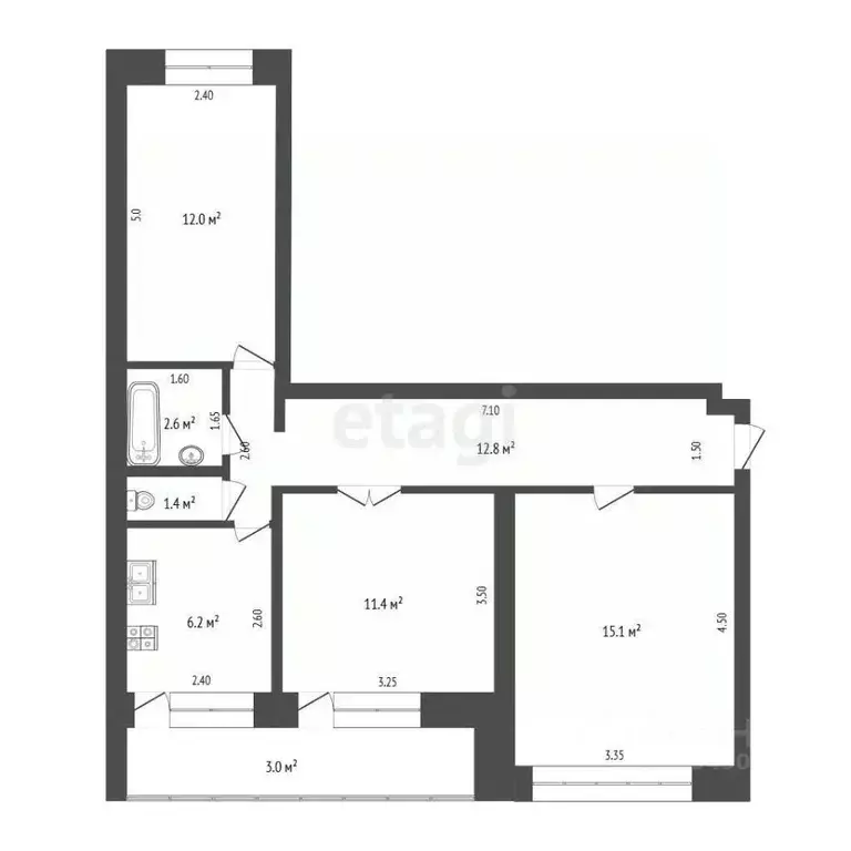 3-к кв. Мордовия, Саранск Пионерская ул., 8 (61.5 м) - Фото 2