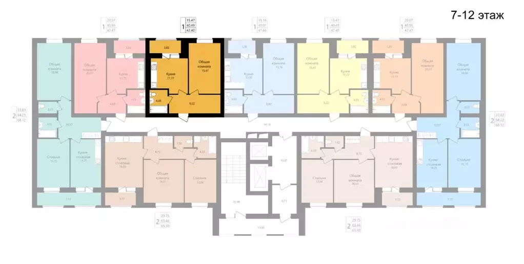 1-к кв. Мордовия, Саранск ул. Филатова, 15 (40.49 м) - Фото 2