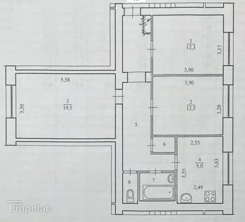 3-к кв. Волгоградская область, Волгоград ул. Хользунова, 19 (72.6 м) - Фото 2