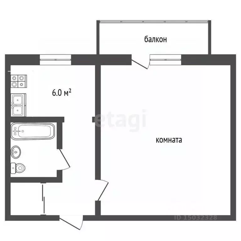 1-к кв. Владимирская область, Муром ул. Свердлова, 28 (29.0 м) - Фото 1