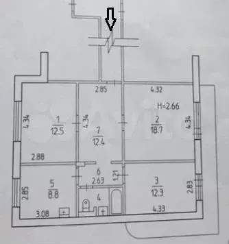 3-к. квартира, 71,1 м, 9/16 эт. - Фото 0