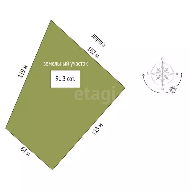 Участок в Новосельское, Пионерская улица (91.3 м) - Фото 1