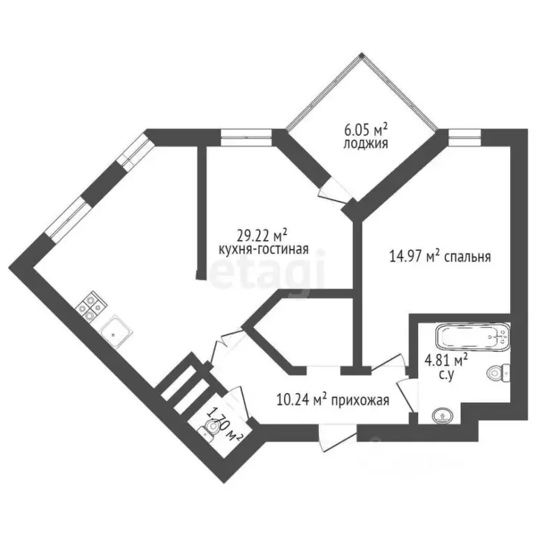 1-к кв. Санкт-Петербург просп. Энгельса, 2 (61.6 м) - Фото 1