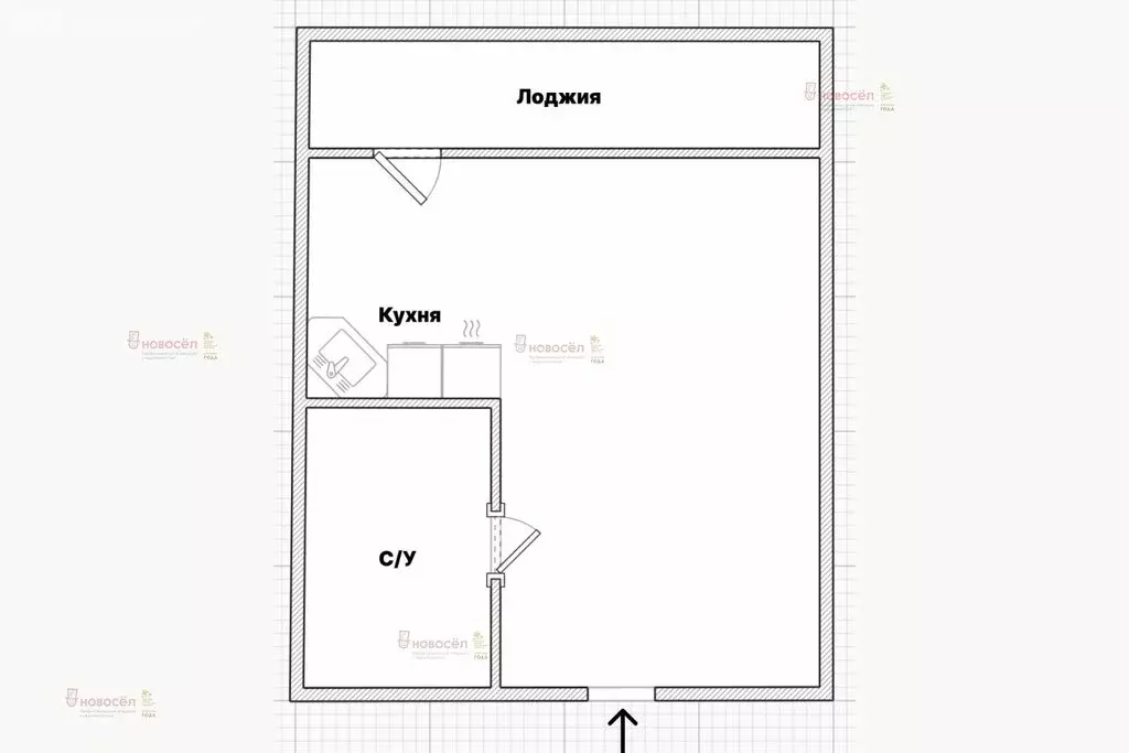 Квартира-студия: Екатеринбург, улица Новостроя, 5 (20.6 м) - Фото 1