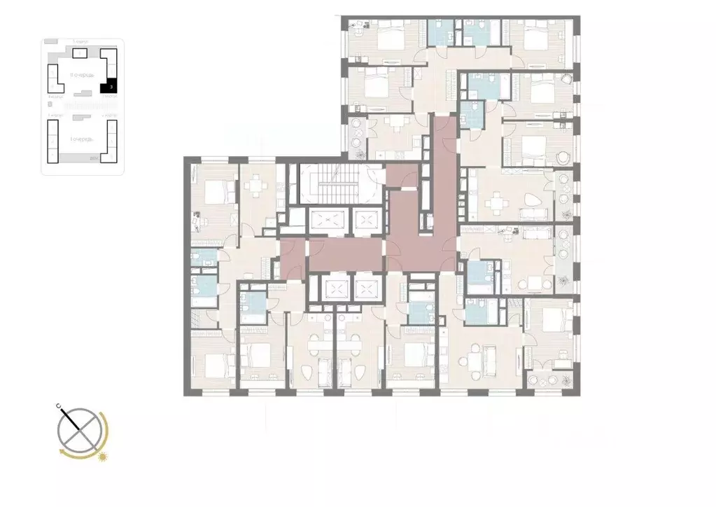 Квартира, 3 комнаты, 76.68 м - Фото 1