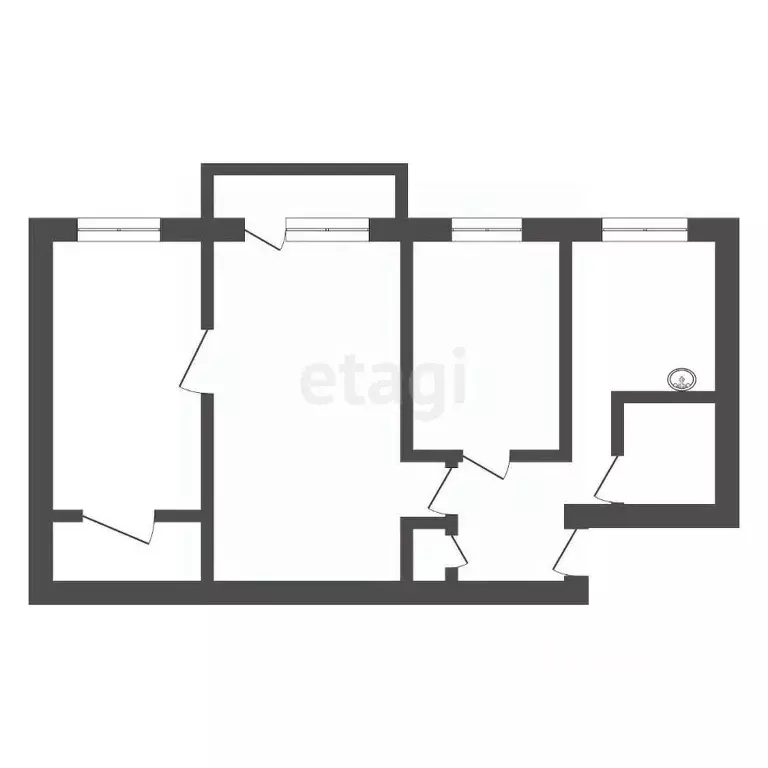 3-к кв. Бурятия, Улан-Удэ бул. Карла Маркса, 6 (56.2 м) - Фото 1