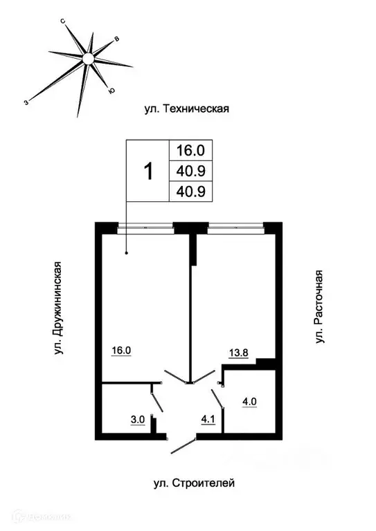 Продаётся 1-к квартира, 40 м - Фото 0