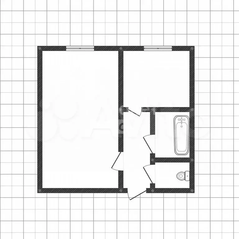 1-к. квартира, 35,5 м, 1/9 эт. - Фото 0