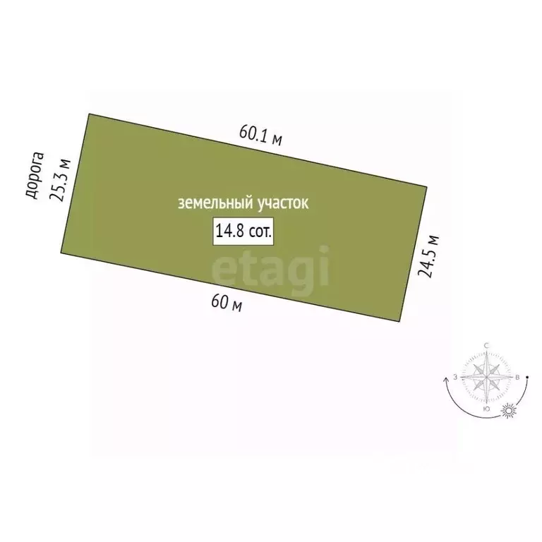 Участок в Крым, Кировский район, с. Партизаны ул. Мира (14.83 сот.) - Фото 2