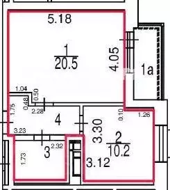 1-к кв. Москва ул. Кедрова, 16К3 (39.3 м) - Фото 2