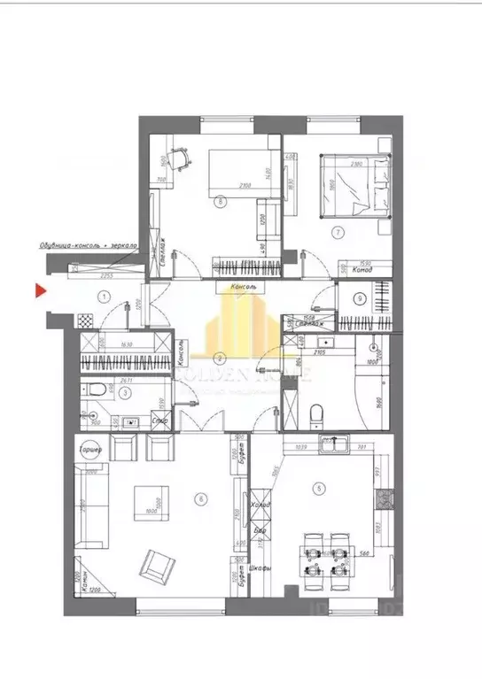 3-к кв. Санкт-Петербург Парадная ул., 3к2 (115.0 м) - Фото 2