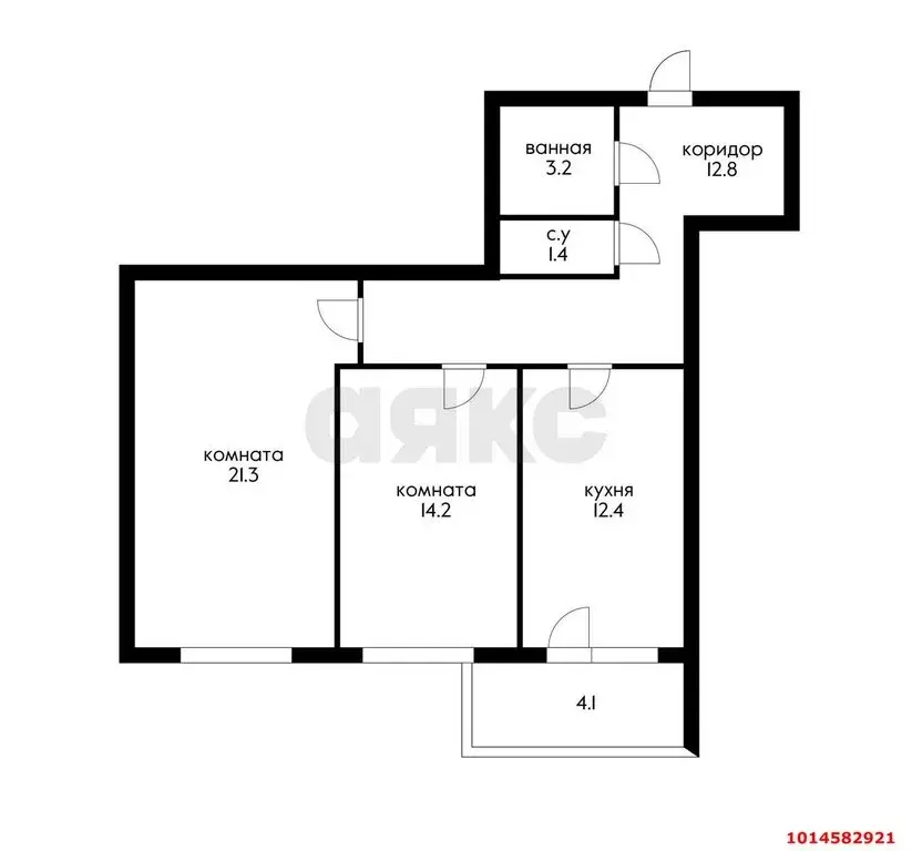 2-комнатная квартира: Краснодар, улица Героя Хабибуллина, 7 (70 м) - Фото 1