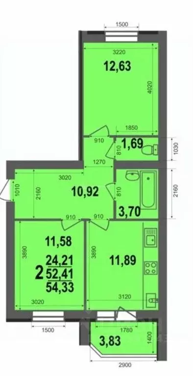 2-к кв. Владимирская область, Ковров ул. 9 Мая, 8 (54.0 м) - Фото 0