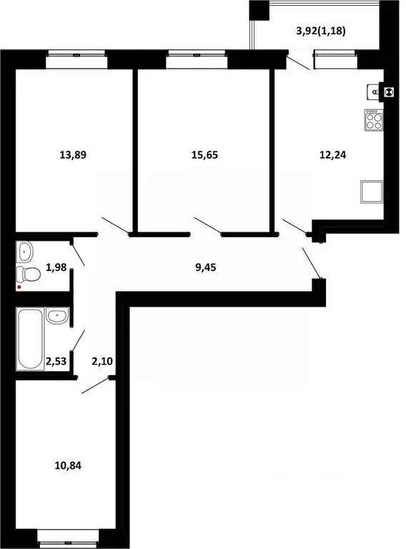 3-к кв. Ивановская область, Иваново ул. 1-я Балинская (68.68 м) - Фото 0