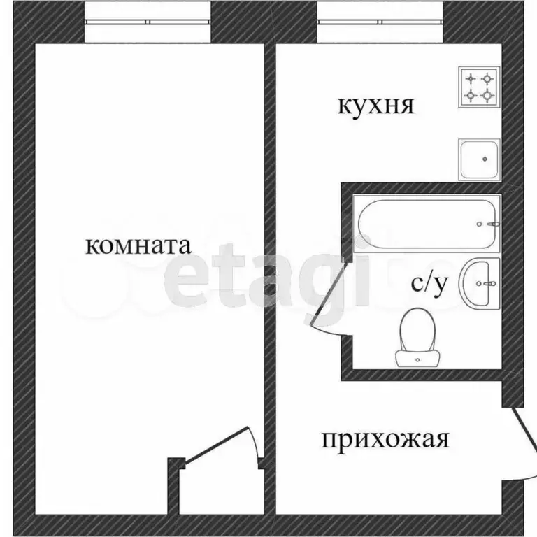 1-к. квартира, 35 м, 4/9 эт. - Фото 0