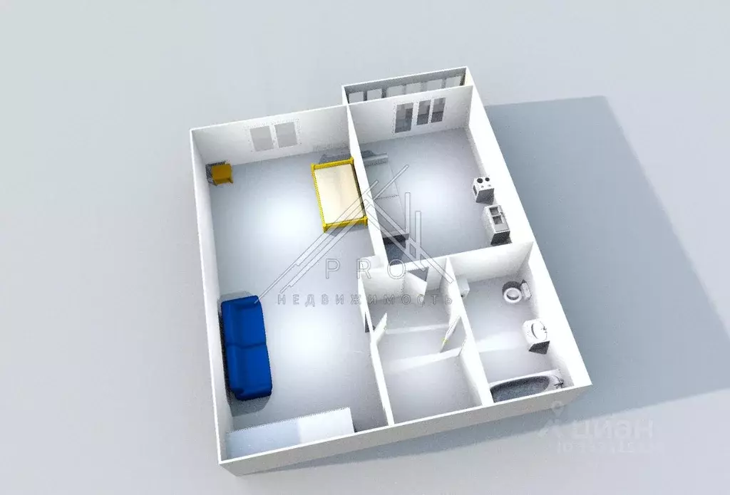 1-к кв. Ярославская область, Ярославль ул. Труфанова, 10А (29.9 м) - Фото 2