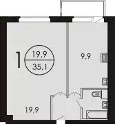 1-комнатная квартира: Москва, Нахимовский проспект, 27к3 (35 м) - Фото 1