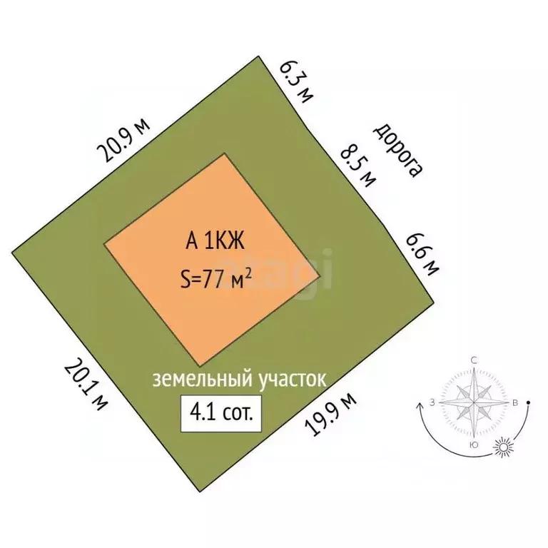 Дом в Тюменская область, Тюмень Юбилей садовое товарищество, ул. ... - Фото 1