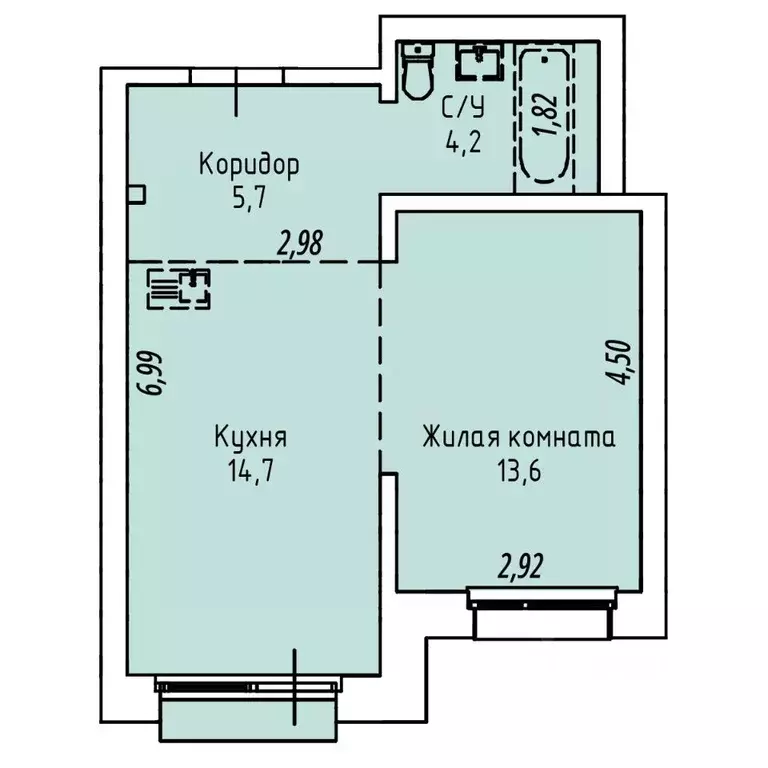 1-к кв. Иркутская область, Иркутск Култукская ул., 16 (39.2 м) - Фото 0