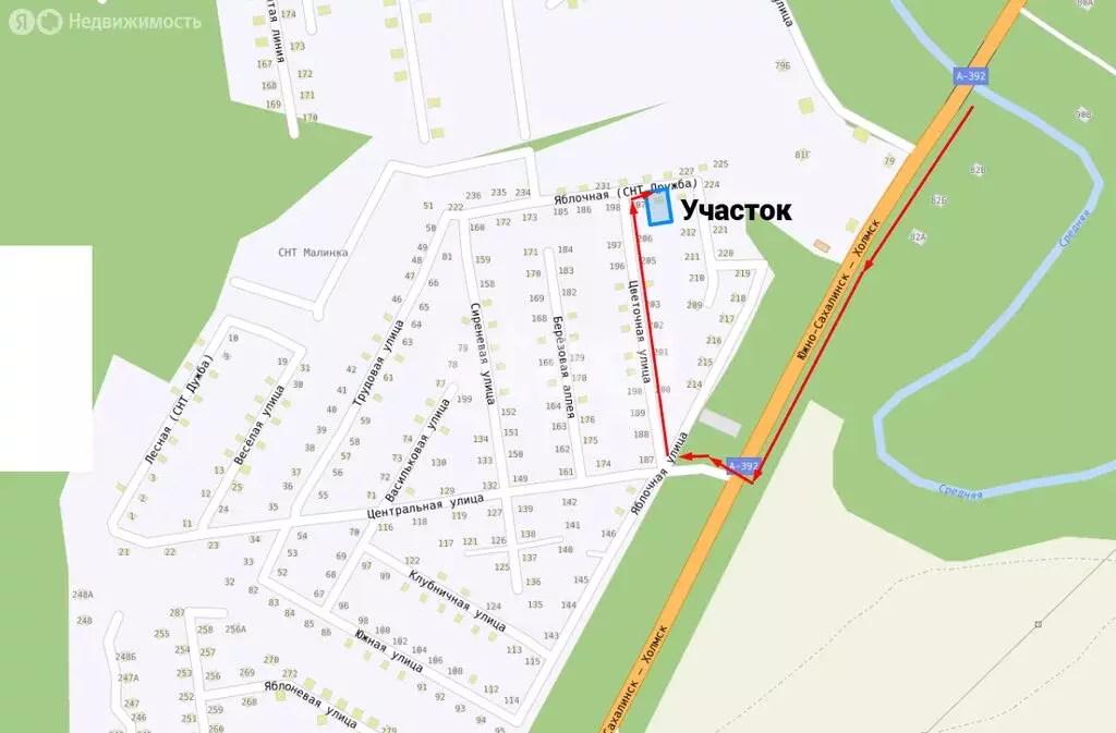 Участок в село Троицкое, СНТ Дружба, Яблочная улица (6.15 м) - Фото 2