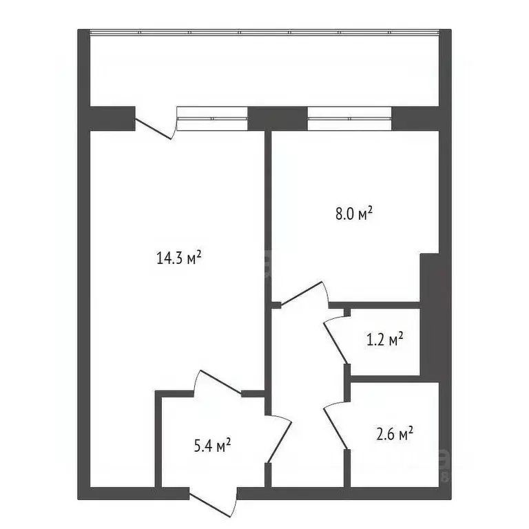 1-к кв. Красноярский край, Красноярск ул. Алексеева, 5 (32.0 м) - Фото 2