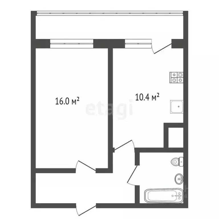 1-к кв. Санкт-Петербург ул. Маршала Казакова, 70к1 (34.9 м) - Фото 1