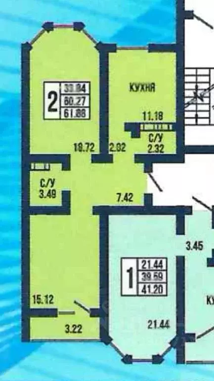 2-к кв. Оренбургская область, Оренбург ул. Березка, 21 (61.88 м) - Фото 2