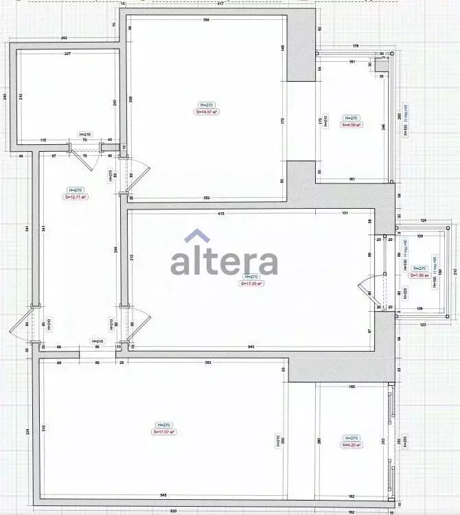 3-к кв. Татарстан, Казань ул. Дубравная, 36 (77.0 м) - Фото 2
