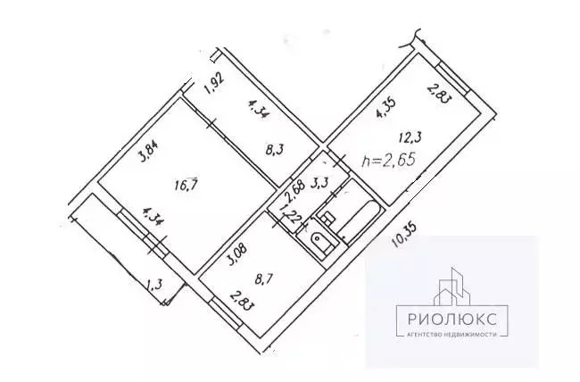 2-к кв. Челябинская область, Челябинск Российская ул., 275 (54.0 м) - Фото 1
