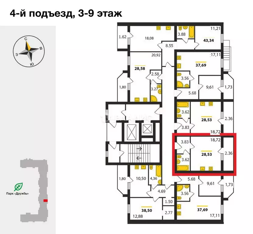 Квартира-студия: Владимир, улица Верхняя Дуброва, 32В (26.4 м) - Фото 1