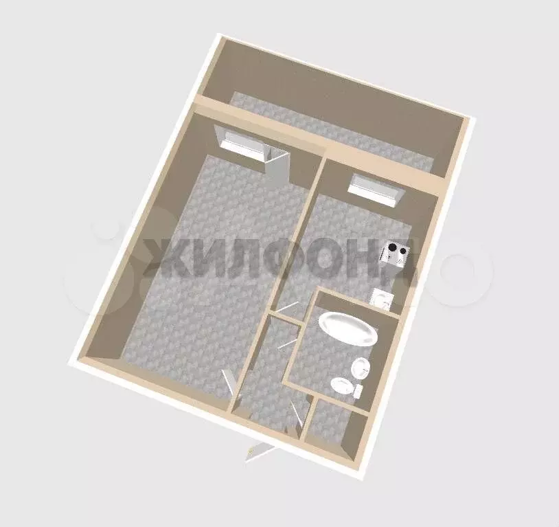 1-к. квартира, 32 м, 7/9 эт. - Фото 0
