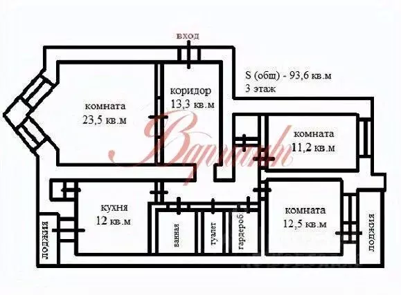 3-к кв. Архангельская область, Архангельск просп. Ломоносова, 13 (91.2 ... - Фото 2