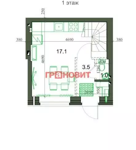 2-комнатная квартира: посёлок Элитный, микрорайон Берёзки, 184 (41 м) - Фото 0