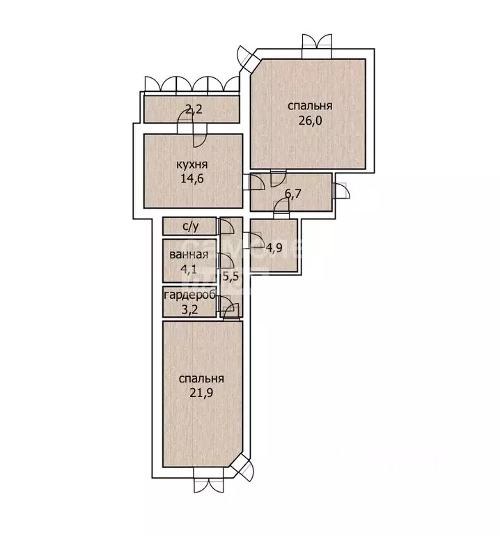 2-к кв. Московская область, Красноармейск Пушкинский городской округ, ... - Фото 2