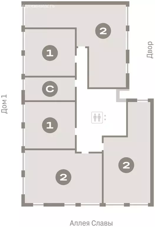 2-комнатная квартира: Тюмень, жилой комплекс Республики 205 (94.99 м) - Фото 1