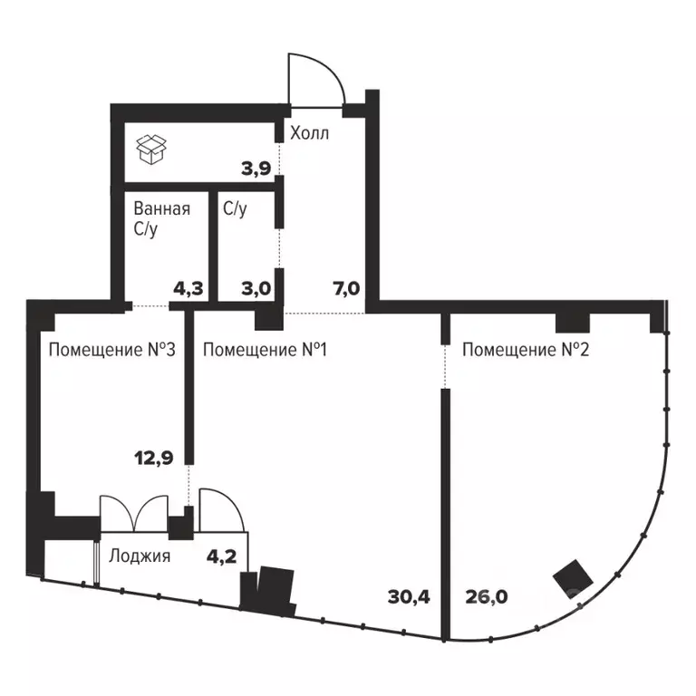 2-к кв. Челябинская область, Челябинск ул. Труда, 157А (87.5 м) - Фото 0