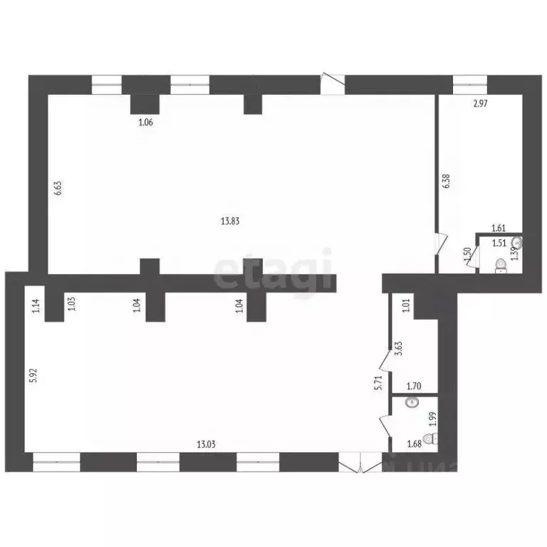 Помещение свободного назначения в Ростовская область, Аксай пер. ... - Фото 2